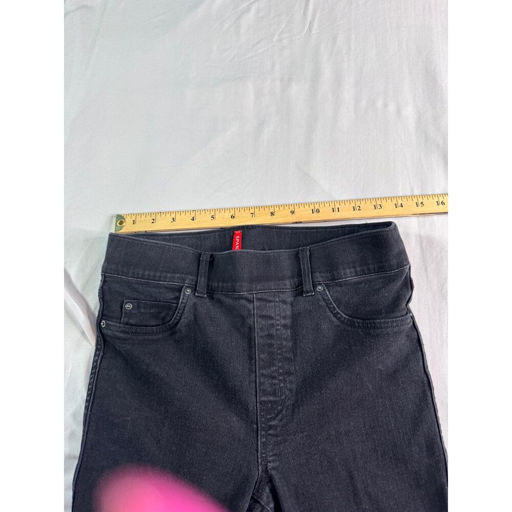 SPANX EveryWear Ankle Skinny Jeans Medium Black High Rise Pull On Shaping 20278R - Picture 9 of 9